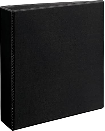 Avery® Heavy-Duty View 3 Ring Binder, 2 EZD Rings, 1 Black Binder