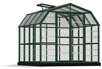 Canopia by Palram Gewächshaus Gross Grand Gardener 8x8 Treibhaus 264x264 cm Aluminium Grün Tomatenhaus Polycarbonatplatten UV-beständig