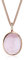 Elli Halskette Damen Oval Solitär Anhänger mit Rosenquarz in 925 Sterling Silber Rosévergoldet