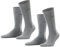 ESPRIT Herren Socken Basic Uni Multipack M So Baumwolle einfarbig 2 Paar, Grau Light Grey Melange 3390, 43-46