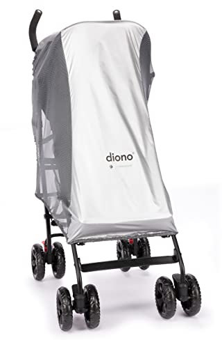 Diono Sun & Insect Net, Sonnen- und Insektennetz für Buggys und Kindersitze, Silber