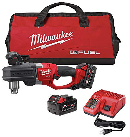 Milwaukee 2708-22 M18 Fuel Hole Hawg Right Angle Drill Kit with Quik-Lok