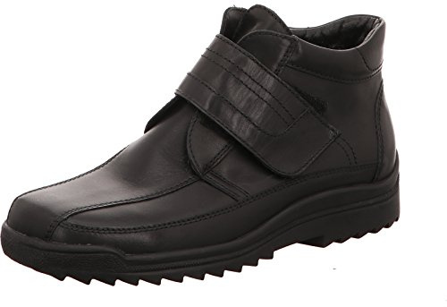Waldläufer Hendrik Stiefel, Palmer - Glattleder, schwarz, Lammfell, Klettverschluss, Weite H 483901-174-001