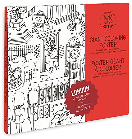 OMY Riesen-Poster zum Ausmalen – London – Stunden des kreativen Spielens, 101,6 x 71,1 cm