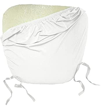 LA Linen Chiavari Stuhlkissen, Elastan, Weiß, 4 Stück
