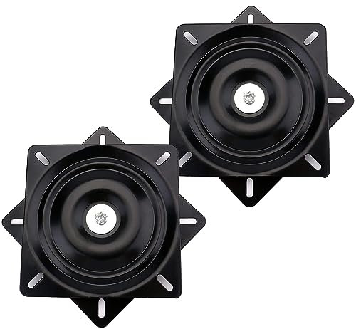 Fasmov Drehlager 360 Grad Drehteller Schwerlast Drehbeschlag Ersatzsitz Drehplatte kugelgelagert Drehbare Unterlage für Möbel Fernseher Monitor 158x158x19mm (Schwarz)
