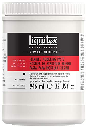 Liquitex 8916 Professional flexible Struktur- und Modellierpaste für Acrylfarben, wasserfest, Archivqualität, nicht vergilbend - 946ml Topf, Weiß, matt