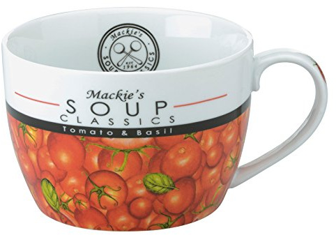 Clare Mackie for BIA Mackie's Tomato & Basil Soup Mug, Multi-coloured, 650ml (21oz)