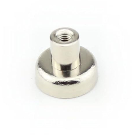 10 Neodym Flachgreifer Topfmagnete Ø13x4,5 mm N35 Magnet mit Gewindebuchse Gewinde M3x7mm - Haftkraft 6 kg / 60 N