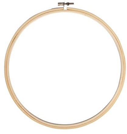 Rayher Stickrahmen rund Bambus ø 17 cm, Kreuzstich, kreisförmig, Hoop Ring Kreis, Ring für Bastelarbeiten, Nähen, für DIY-Handwerk, Stickerei Hoop, runde Nähmaschine, Cross Stitch Hoop, 62559000