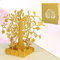 LINPOPUP®, LIN17069, Pop Up Karte Hochzeit 50 goldene Hochzeitstag 3D Karte Hochzeitseinladung Hochzeitskarte Goldhochzeit, Goldene Herzbaum, N85