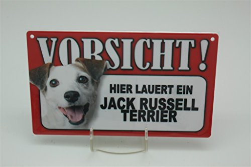 JACK RUSSELL TERRIER - Tierwarnschild - VORSICHT Tier Warnschild 20x12 cm Hund Hunde Schild 27