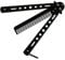 Buwico® Delicate Stainless Steel Folding Training Butterfly Practice Style Knife Comb (Black)