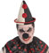 Amscan 845795-55 - Spitzer Clown-Hut, Höhe ca. 23 cm, Rot-Weiß-Schwarz, Filzoptik aus Polyester, Accessoire für Halloween-, Grusel-, Mottoparty und Karneval, Kopfbedeckung