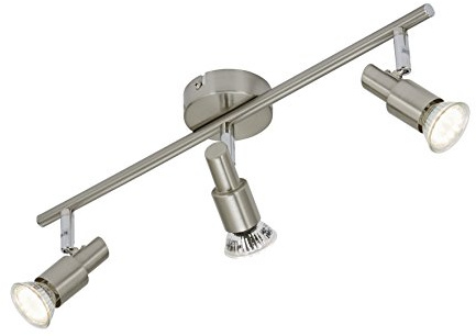 BRILONER Leuchten - Deckenstrahler, LED Lampe, Deckenlampe, Strahler, Spots, Wohnzimmerlampe, Metall, 3 W, matt-Nickel, 47.5 x 8 x 12 cm