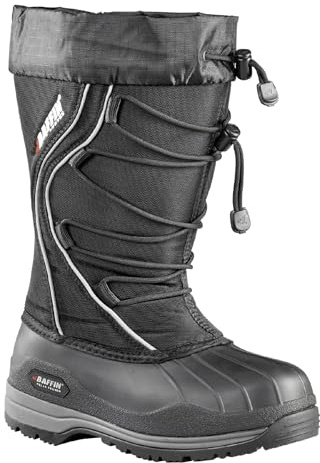 Baffin Women's ICEFIELD Tall Waterproof Insulated Lightweight Polar-Rated Cold Weather Snowshoe Compatible Winter Snow Boots, Black, 6