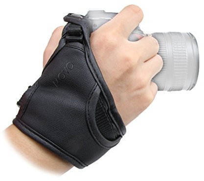 Movo Photo HSG-8 DualStrap-DLX gepolsterte Handschlaufe für DSLR Kameras (für große Hände) – verbessert den Griff, verhindert Runterfallen und stabilisiert Videos