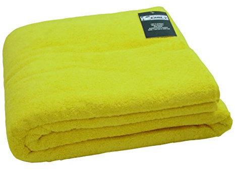 The House Of Emily Massive/Huge/Extra Large 100% Cotton Bath Sheet/Beach Towel - 150cm x 200cm (Yellow)