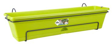 Elho Green Basics Balkonkasten Allin1 50 - Übertopf - Lime Grün - Draußen & Balkon - L 25.7 x W 47.3 x H 16.7 cm