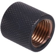 Muffe G1/4 zu G1/4 - gerändelt - black matt