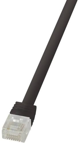 LogiLink CF2053U Cat.6 U/UTP SlimLine Flat Ethernet Patch Cable, 2 Meter Length, Black