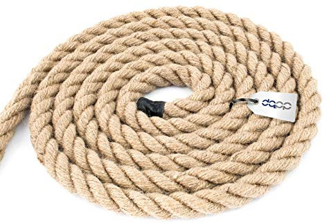 DQ-PP Corde en Jute | 25m | 10mm d'épaisseur | Naturel Fil de Jute | Ficelle de Jute | Naturelle Deco Cordelette Balancoire Jardin