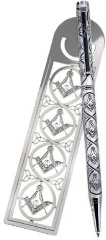 Masonic Ballpoint Pen and Bookmark Set in Presentation Box