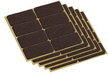 Metafranc Filz-Gleiter 22 x 36 mm - selbstklebend - braun - 40 Stück - Effektiver Schutz Ihrer Möbel & Stühle / Möbelgleiter-Set für empfindliche Böden / Stuhlgleiter / Bodengleiter / 645106