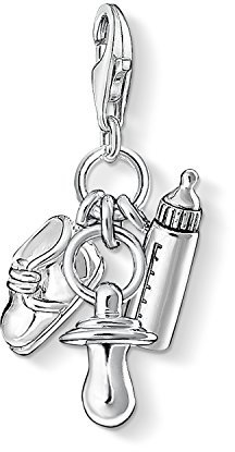 Thomas Sabo Damen Charm-Anhänger Baby Geburt Charm Club 925 Sterling Silber 1116-637-12