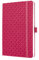 SIGEL JN105 Notizbuch A5 liniert pink, Tagebuch Jolie, Hardcover, Gummiband, Stifteschlaufe, Einstecktasche, Fuchsia Pink, vegan, aus nachhaltigem Papier
