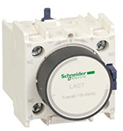 Schneider Electric, TeSys D - time delay auxiliary contact block - 1 NO + 1 NC screw clamp terminals, LADT2