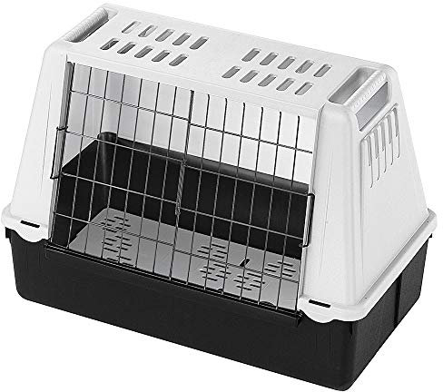 Ferplast Autotransportbox für Hunde ATLAS CAR MINI mit Lüftungsgitter, Drainagematte enthalten