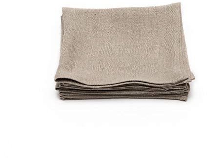 LinenMe Set mit 4 Naturfarbenen Leinen-Servietten Lara 0098404