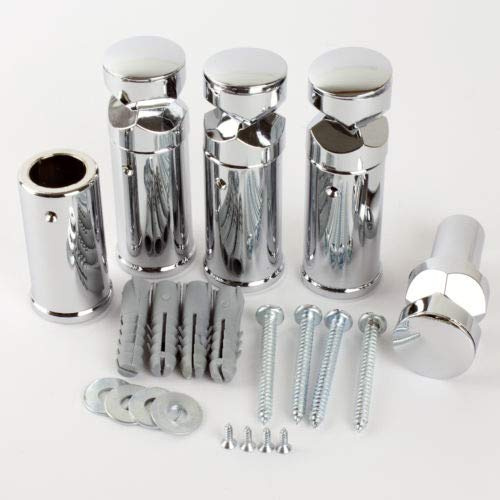 Brackets for Heated Towel Rail Radiators Set of Universal Fit Flat Or Curved Chrome Fast Ship