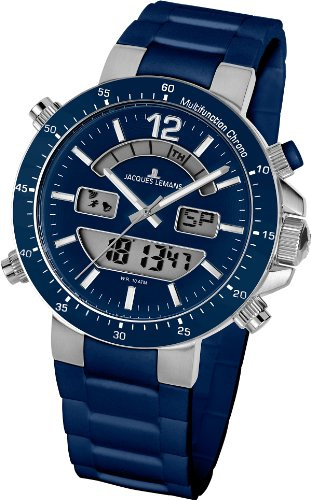 JACQUES LEMANS Unisex-Armbanduhr Milano Analog - Digital Silikon 1-1712C