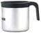 LAKEN 8.41254E+12 Taza de Aluminio con Borde de Plástico Negro y Asa 0,4L, Gris Claro, 1 Unidad (Paquete de 1)