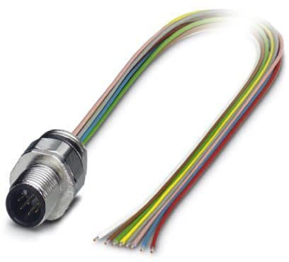 Phoenix Contact SACC M12 Rundsteckverbinder Stecker 8-polig Frontmontage IP 67