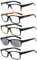 Eyekepper 5er-pack Federscharniere Vintage- Herren Lesebrille (Je eine Farbe)