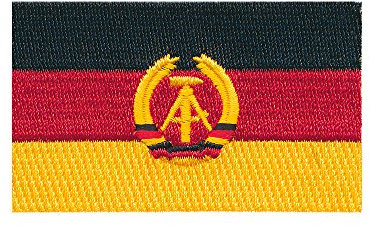 hegibaer 40 x 25 mm DDR Flagge Ost-Berlin Germany Flag Patch Aufnäher Aufbügler 0676 A