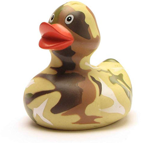 Duckshop I Badeente I Quietscheente I Camonflage I L: 10,5 cm