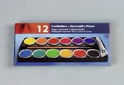 EK Kreuzer Farbkasten 12 Farben + Deckweiß + Pinsel
