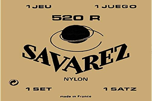 Savarez Saiten für klassische Gitarre Traditional Concert 524J Einzelsaiten - Re4w hoch - geeignet für 520J