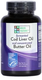 Green Pasture Blue Ice Royal Butter/Fermented Cod Liver Oil Blend - 120 Capsules