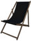 Promo Trade GmbH Liegestuhl, Holz, schwarz, 138 x 59 x 5 cm
