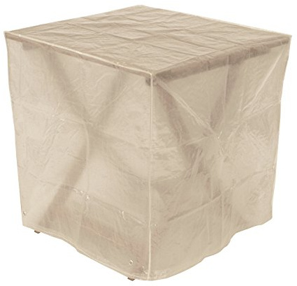 DEGAMO Schutzhülle Abdeckhaube 70x70cm quadratisch für Gartentische, PE transparent
