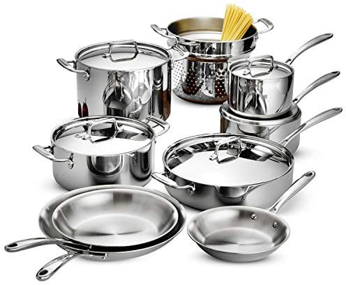 14-Piece Tri-Ply Clad Cookware Set, Stainless Steel - Tramontina