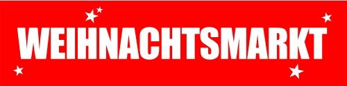 KIWISTAR - Werbeplane - Weihnachtsmarkt - 300cmx100cm - Plane Banner Gerüstplane