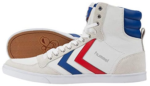 hummel Unisex Hummel Slimmer Stadil High High-Top, White Blue Red Gum, 37 EU