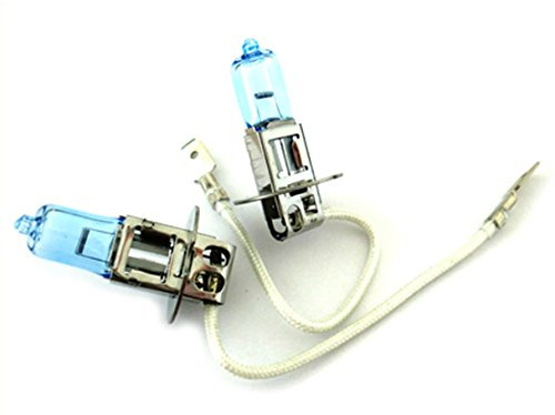 CARALL 2 Pezzi Lampade Alogene 12V Bianche ad Effetto Xenon (H3 12V 55W PK22s)