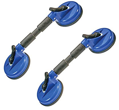 2x BGS Doppel-Saugheber Ø 120 mm Saugheber Sauggriff Glassauger Gummisauger Alu Scheibenausbau Scheibenträger Reparatur Glas Glasheber Vakuumheber Scheiben Halter Blech Gummi Doppel ABS Saugnapf Tragh